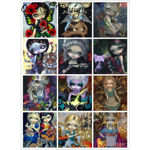 2019New 5D Diamond Painting Full Square Cartoon Diamond Mosaic Sale 5D Diamond Embroidery Full Set Magic Girl 5d Diamond Mosaic