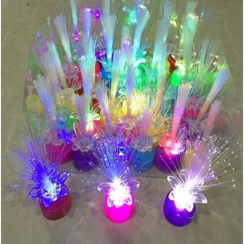 The new plum night light colorful rose flower fiber LED luminous toy stars Valentines Day gifts