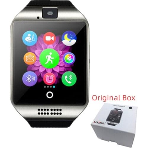 Q18 Digital Touch Smart Watch With Sim Call Bluetooth Call Square Smartwatch Fit Watch Sport Pedometer Whatsapp Bracelet