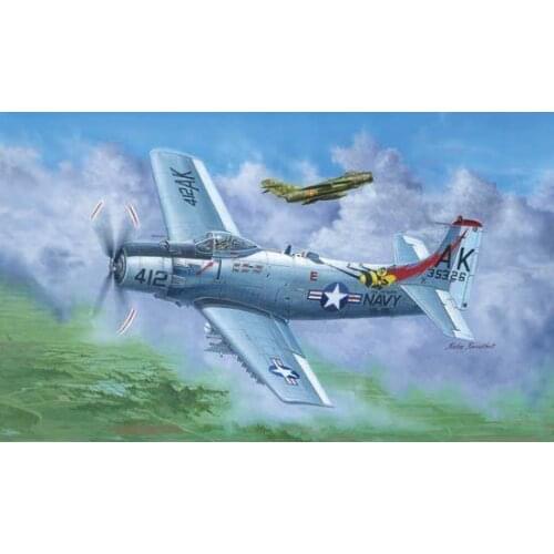 Trumpeter 02253 1/32 A-1H AD-6 Sky Raider Attack Airplane Aircraft Fighter Model TH09073-SMT2