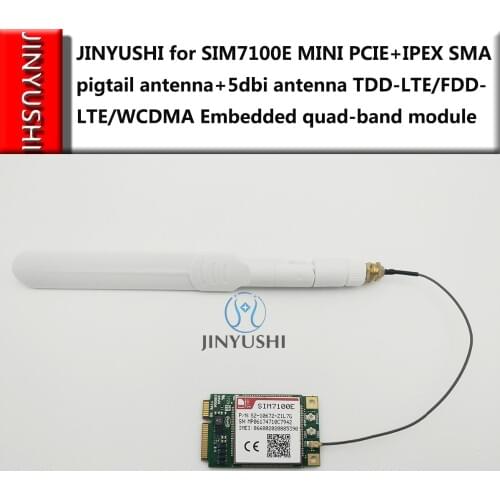 SIMCOM SIM7100E Mini Pci-express +IPEX SMA pigtail antenna+5dbi antenna TDD-LTE/FDD-LTE/WCDMA Embedded quad-band in stock