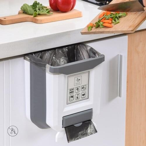 Folding Trash Can Kitchen Car Trash Can Garbage Bin Trash Bin Rubbish Bin Dustbin Waste Bin For Kitchen Recycle Bin Garbage Can