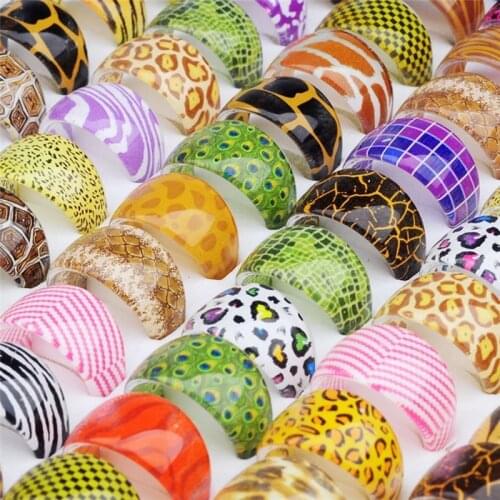 Mixed 1pcs Vintage Advance Resin Ring for Women Unisex Fashion Charm Finger Rings Jewelry Gifts Wholesale Rings for Women