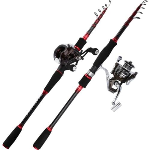 Telescopic Fishing Rod Lure Spinning Ultralight Carbon Carp Fishing Rod Casting Portable Tackle Fishing Rod And Reel