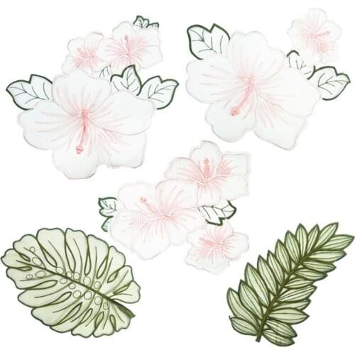 1set 33*26cm Flower Patch Embroidery Fabric Applique Pocket Dress T-Shirt Qipao Jeans Hat Bags Clothing Decoration Accessories