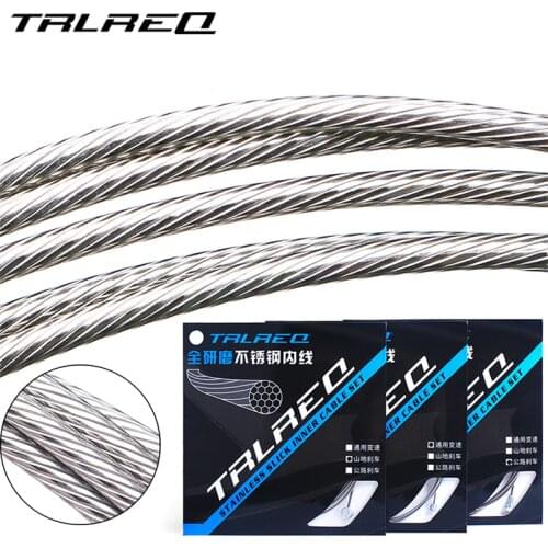 TRLREQ 2pcs Stainless Steel Grinding Brake/shift Wire MTB Road Bike Brake Line Cable 1700MM Bicycle Inner Shift Wire 2100MM
