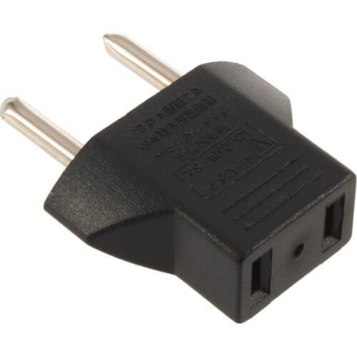 Universal EU Adapter Plug 2 Flat Pin To EU 2 Round Pin Plug Socket Power Charger Travel Necessity Household Use