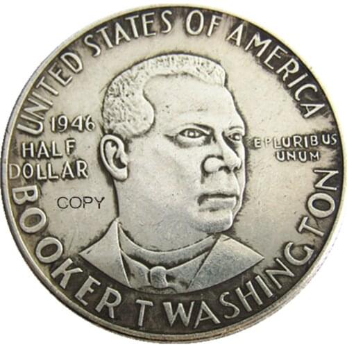 US 1946P/S/D Booker Half Dollar Silver Plated Copy Coin