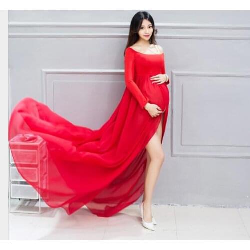 Spring Maternity dress tyle pregnancy dress for pregnant Maternity maternity dress photography props maternity gown photography