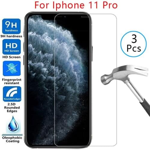 Tempered glass screen protector for iphone 11 pro case cover on i phone 11pro iphone11pro 5.8 protective coque bag aphone iphon