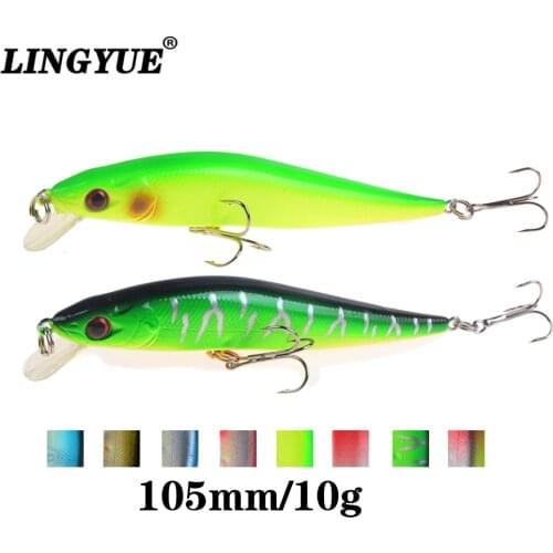 LINGYUE Hard Minnow Fishing Lure 10cm 10g Floating Crankbait Wobblers Isca Artificial Bait For Trout Bass Carp Lures Pesca