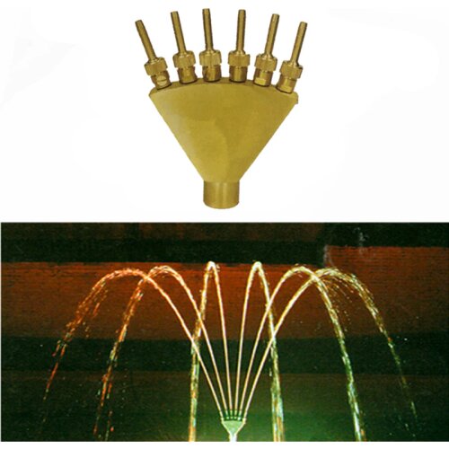 1" 1.5" Brass Phoenix Tail Type Fountain Nozzles Pool Pond Spray Head