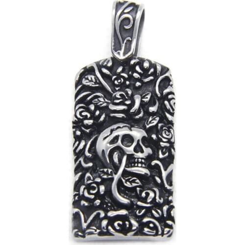 1pc Newest Cool Damn Ghost Skull Pendant 316L Stainless Steel Jewelry Band Party Skull Pendant