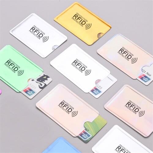 10pcs/set Anti-magnetic RFID Credit Card Sleeve Anti-theft Anti-Scan Card Sleeve Protection Card Holder Sleeve Credit Card Cover