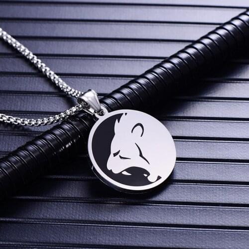 2020 Leo necklace pendants mens stainless steel 12 constellation necklace men fashion jewelry for neck gifts for man wholesale