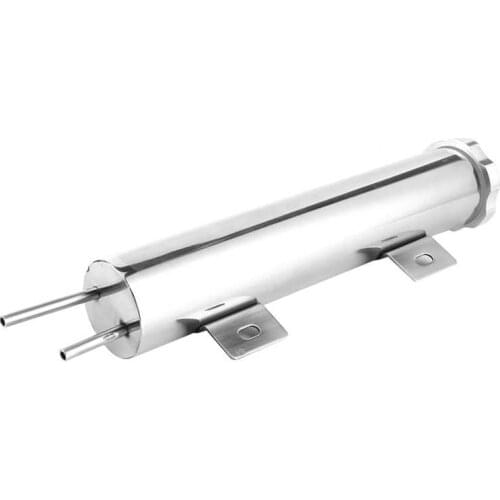 Car thermostat car accesories 2x10in Overflow Tank Can Polished Stainless Steel Coolant 14oz Fit for GM Engine auto