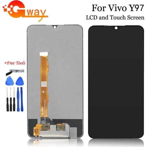 Black For 6.3" Vivo Y97 LCD Display + Touch Screen Digitizer Assembly Phone Repair Parts+Tools For Vivo Y97 / V1813A / V1813T