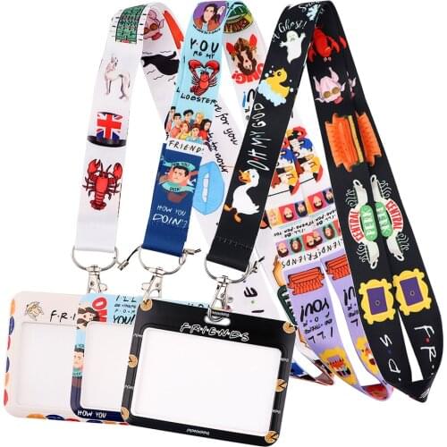 DZ2071 Friends Tv Show Key lanyard Car Keychain Personalise Office ID Card Pass Gym Mobile Phone Key Ring Badge Holder Jewelry