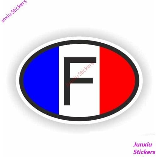 France F Country Code Car Stickers and Decal for Bumper Window Funny Cover Scratches Fine Decoration Car Accessories KK13*9cm