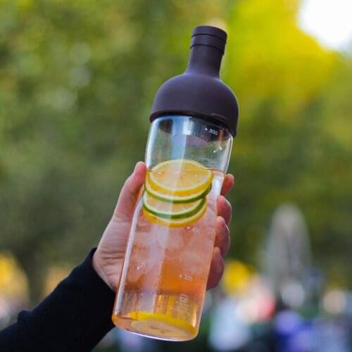 Cold Brew Iced Coffee Maker 800ml Outdoor Portable Car Bottle Multifunctional Filter Coffee Tea Lemon Pot Espresso Jug