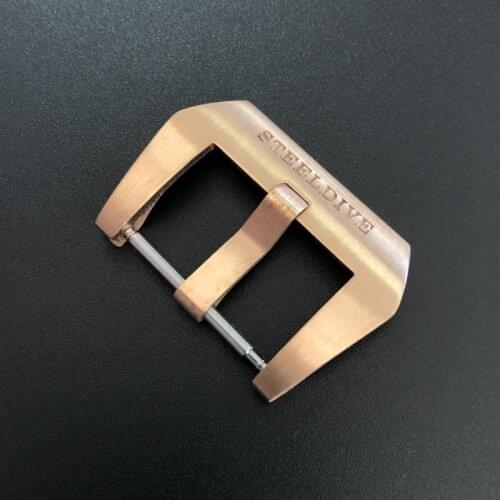Steeldive Tin cusn8 Bronze Buckle 20MM 22MM Suitable Leather or Rubber Strap Buckle