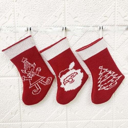 Lovely Santa Claus Snowflake Elf Pattern Hanging Pendant Festival Gift Container Christmas Decor