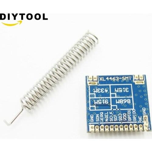 Mini 433Mhz SI4463 2000M Remote Wireless Transceiver Module With Spring Antenna
