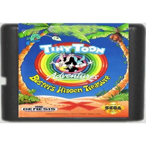 Tiny Toon Adventures Busters Hidden Trea for 16 bit Game Card Game Cartridge for Sega Mega Drive / Genesis System EUR/USA Shell
