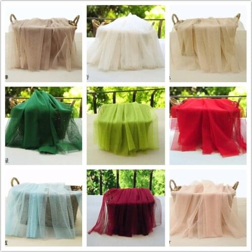 150cm Wide Soft Tulle Mesh Cloth French Swiss Net Lace Fabric DIY Curtain Wedding Dress Clothing Baby Mosquito Making Material