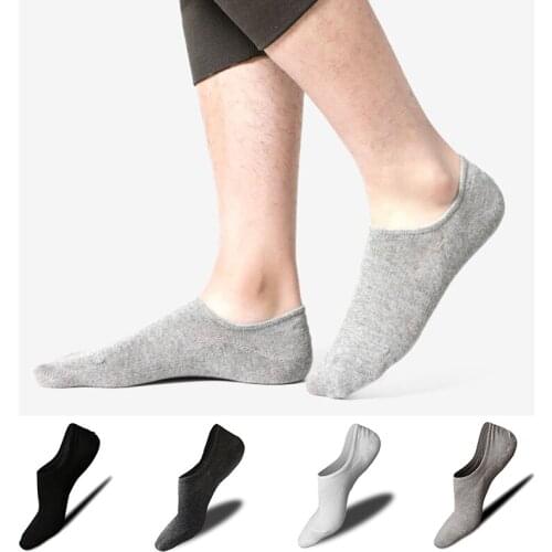 No Show Socks Men Low Socks Non Slip Flat Boat Line Breathable Invisible Socks M2
