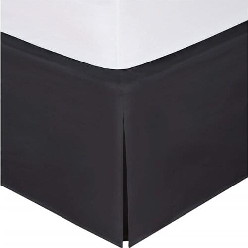 Fresh Hot Sales Hotel Comfortable Enjoy Luxury Pleated Dust Ruffle Bed Skirts 35cm Tailored Drop, Wrinkle & Fade Resistant