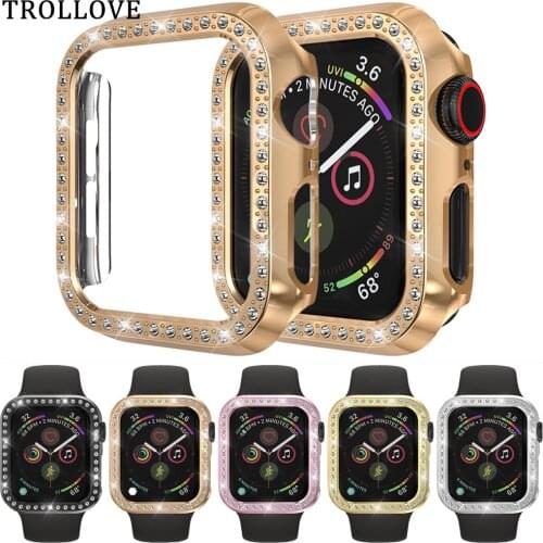 NEW Bumper for Apple Watch 44mm 40mm Series 5 PC Diamond Case Slim Fit Case for iWatch 4 Protector Cover Plastic Frame 40 44 mm