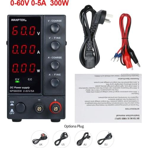NPS306W/NPS3010W/NPS605W/NPS1203W Switching DC Power Supply 3 Digits Display LED High Precision Adjustable Mini Power Supply