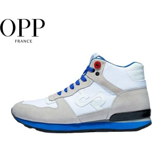 OPP Mens Shoes High-top Shoes Leather Sports Street Boots Mens Causal British Fashion Wear Lace-up Sneakers Zapatos De Hombre