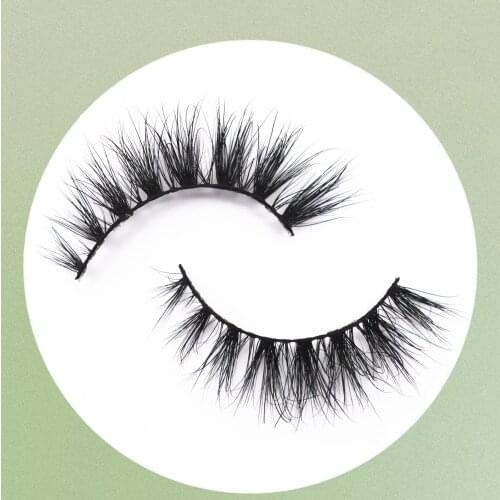 Fluttery 3D Lashes Natural Long Mink Lashes Winged False Eyelashes Wispy Mink False Lashes Soft Lightweight Luxurious lashes B06
