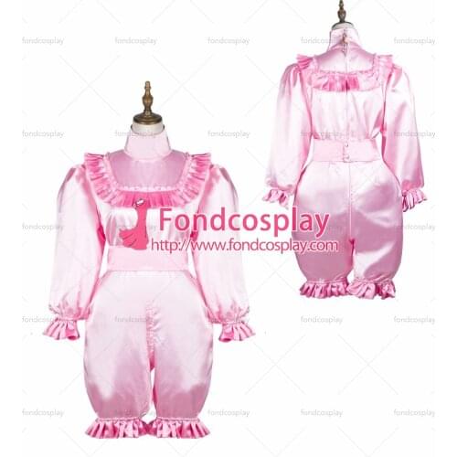 Sissy maid satin dress lockable Uniform cosplay costume Tailor-made[G3705]