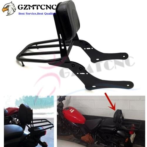 Motorcycle Rear Passenger Detachable Sissy Bar Backrest Luggage Rack Carrier For Honda CMX 500 Rebel CMX300 CMX500 CMX1100 17-21