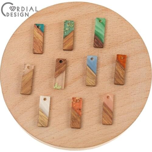 Cordial Design 100Pcs 8*20MM Earrings Accessories/Natural Wood & Resin/Hand Made/DIY Making/Charms/Jewelry Findings & Components