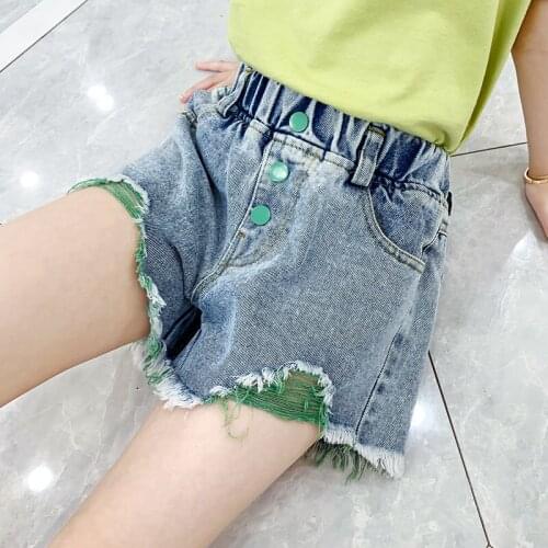 Kids Shorts for Girls Short Pants Children Denim Short Jeans Fashion Summer Casual Teenage Student Children Shorts 10 12 Year