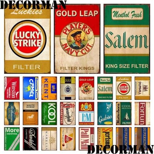 [ Mike86 ] Cigarettes Metal tin sign Wall Plaque Retro Poster Painting Store Pub Decoration LTA-3130 20*30 CM