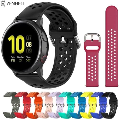 20mm Silicone Strap For Samsung Galaxy Watch Active 2 40mm 44mm/Galaxy 42mm Replacement Watchband For Garmin Forerunner 245 245M