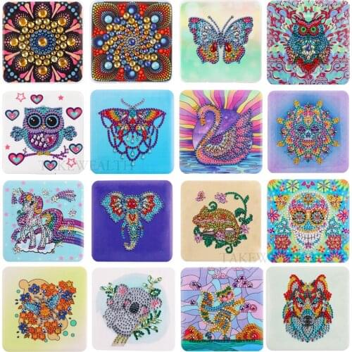 DIY Special shaped Diamond Painting Craft Mask Storage Box Household DIY Decorative Mask Case Plastic Dustproof Dot Drill Craft