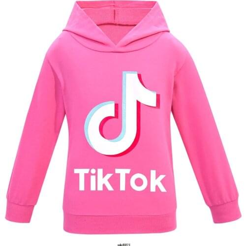 Tik Tok Children Hooded Sweater Cartoon Printing Baby Boys And Girls Sweater Cotton Hoodie Fashion Sweater