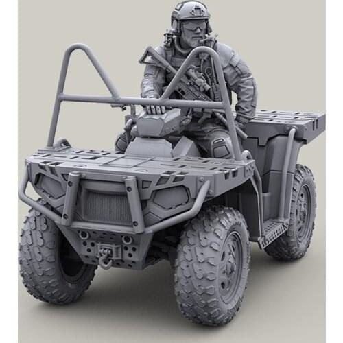 1:35 American Special Force ATV Locomotive MK18 Resin Soldier Model 245