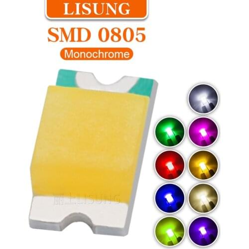 100pcs/bag SMD 0805 Led Red Yellow Green Warm White Blue Orange Light Emitting Diode LED Set Diy Kit Indicator Light