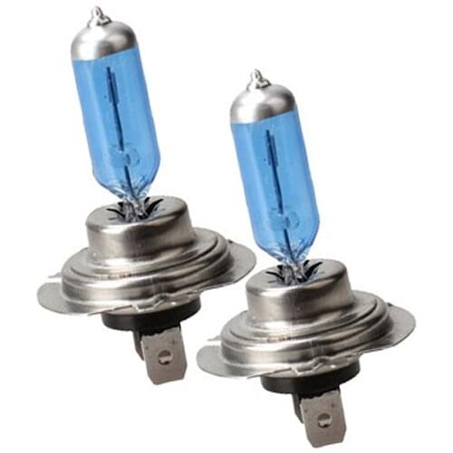 2 Pcs Blue Plated H7 12V 55W Car Auto Halogen Light Bulb Headlight Lamp