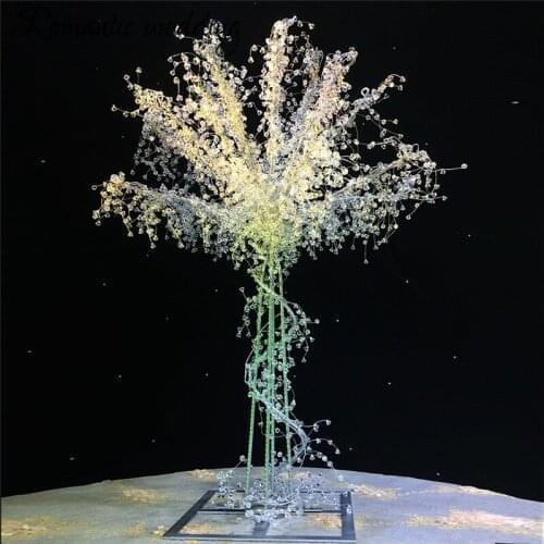 2pcs/lot Free shipment Acrylic Bead Metal Tree centerpiece/47inch tall Ornaments for wedding centerpiece table party decoration