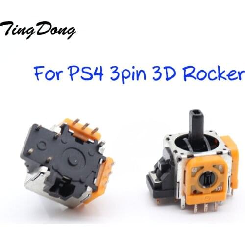 2pcs Original 3D Rocker Analog Joystick Replacement Yellow for Sony PlayStation 4 PS4 DualShock 4 Wireless Controller Con