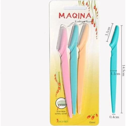 3pcs/set Stainless Steel Blade Face Eyebrow Hair Removal Razor Trimmer Shaper Shaver Makeup Tools New Arrivals#878