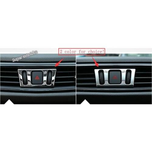 Lapetus Accessories For Nissan Qashqai J11 2014 - 2020 Middle Warning Lamp Switch Button / AC Air Outlet Vent Frame Cover Trim